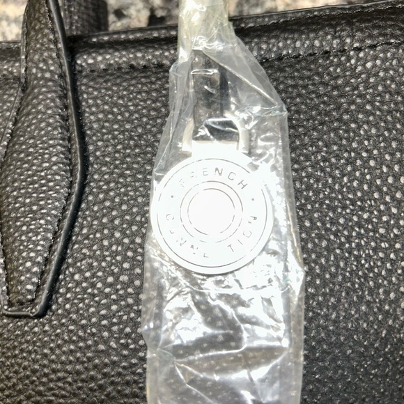 French Connection Bethan Pebble Tote Black 12X14X6 in. Brand New Dust Bag Incl. - Picture 2 of 15